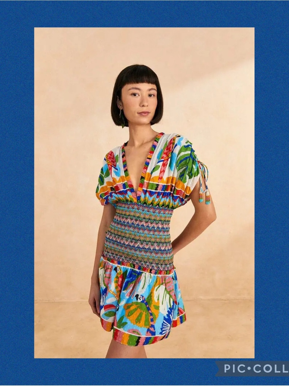 NWT FARM RIO Colorful Forest Mini Dress